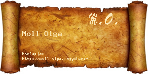 Moll Olga névjegykártya