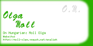 olga moll business card